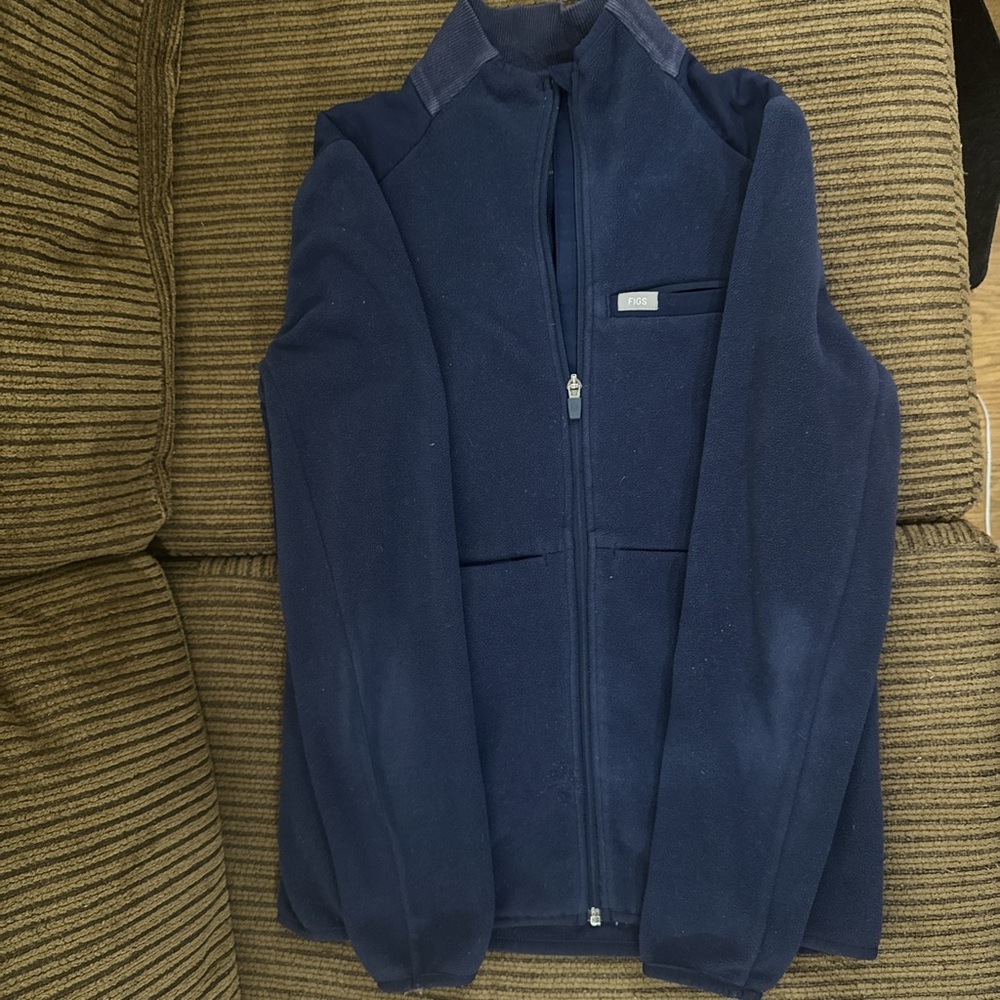 Figs Navy Fleece Jacket